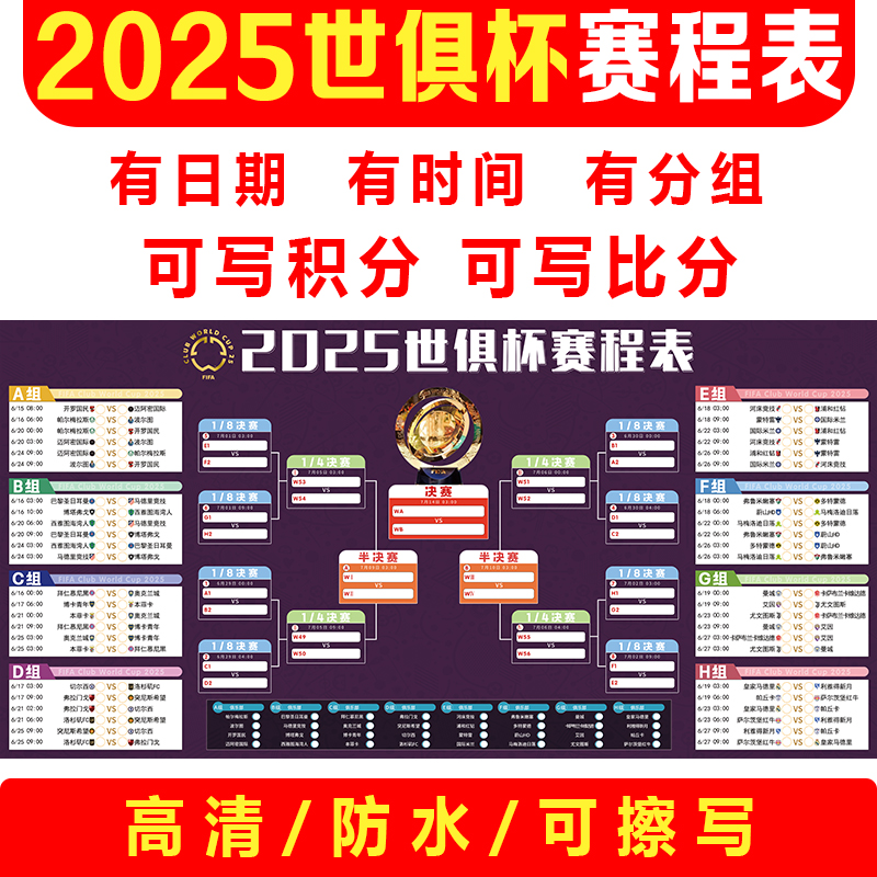 2025世俱杯最新赛程公布(2025世俱杯最新赛程公布时间)